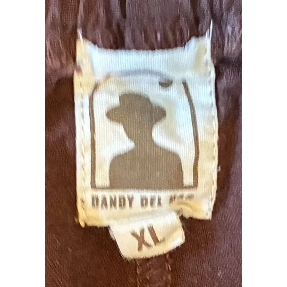 Dandy Del Mar Brown Linen Pants Trousers   Mens Size XL